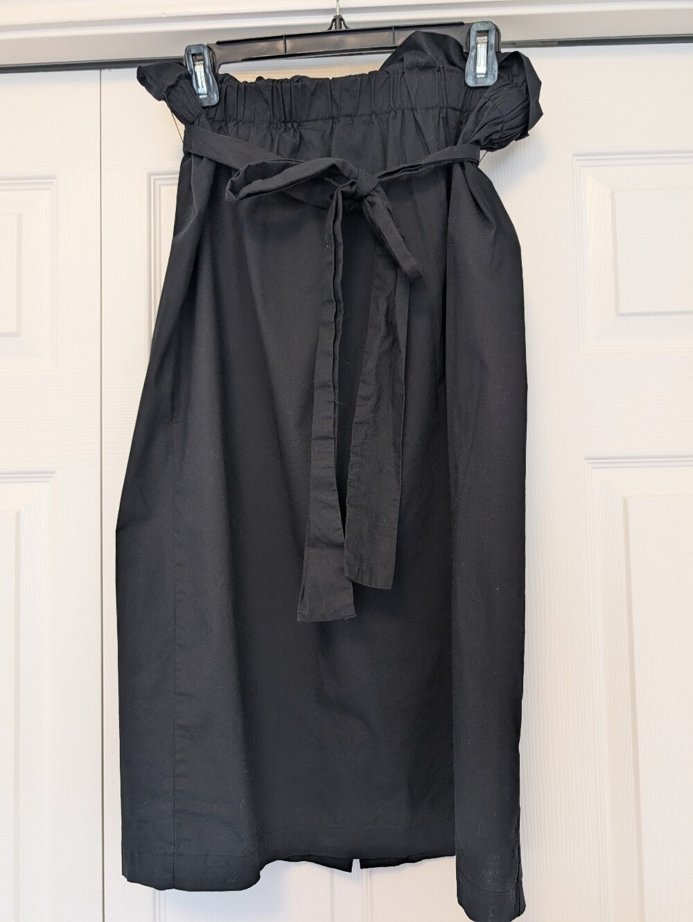 Who What Wear Cotton Paper Bag Skirt With Belt Size Large Black